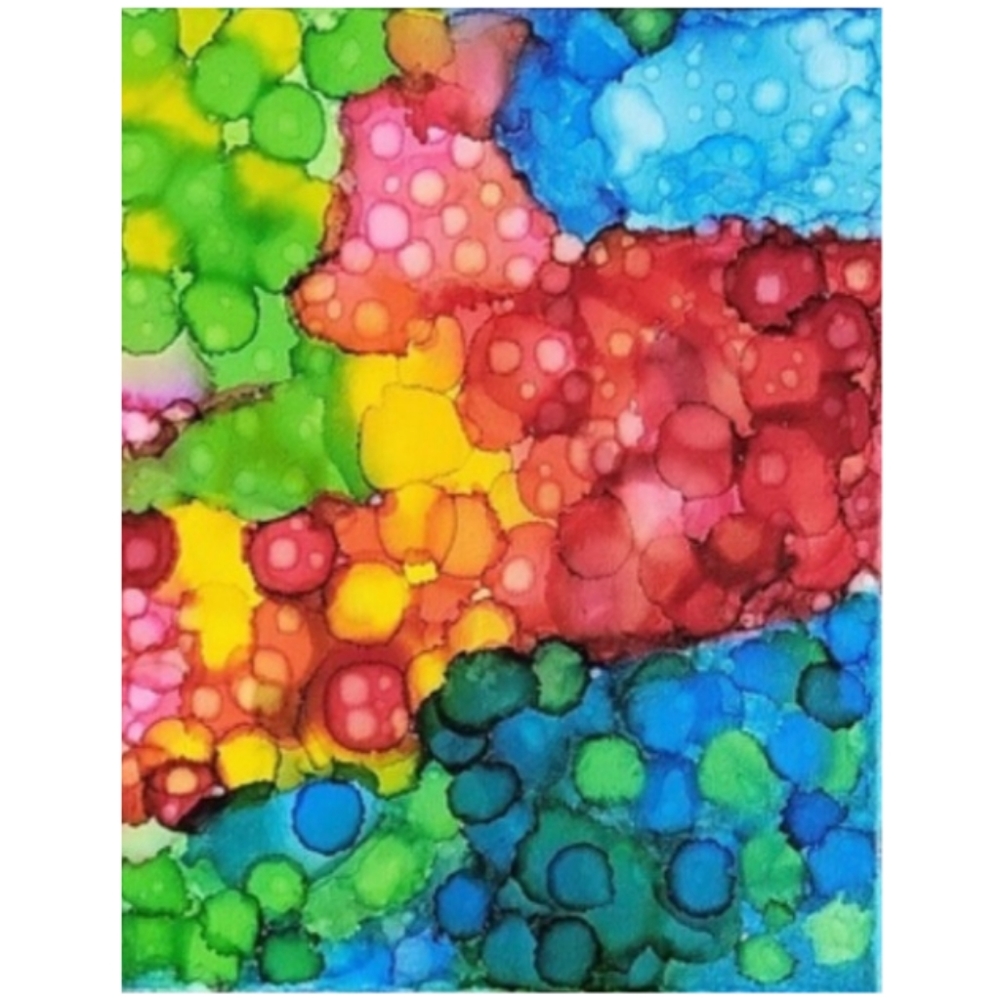 Hand Crafted Abstract Design 11x14 Inches Canvas Painting - Picture 2 of 4